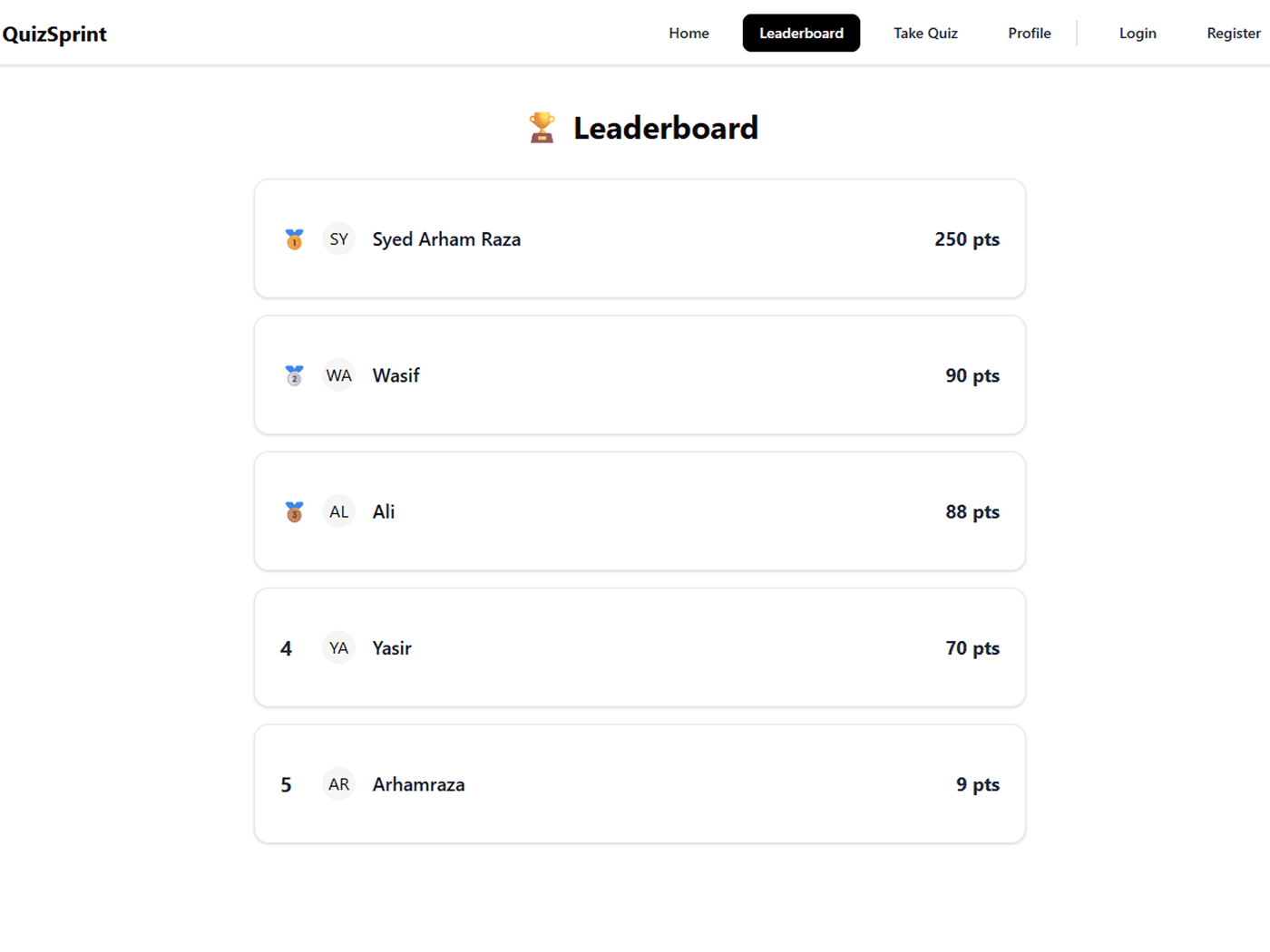 Quiz Sprint